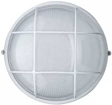 Светильник Navigator NBL-R2-60-E27/WH IP54, с решеткой, 60Вт, 230В, Е27, 175х85мм, белый (94803)