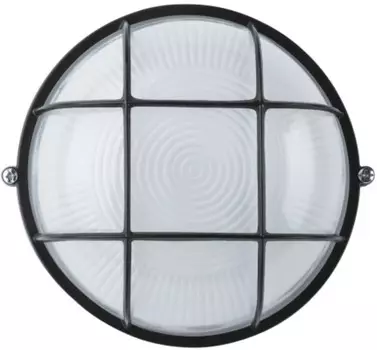 Светильник Navigator NBL-R2-60-E27/BL IP54, с решеткой, 60Вт, 230В, Е27, 175х85мм, черный (94812)