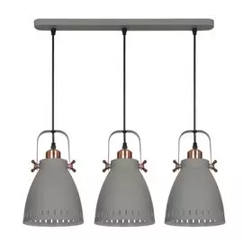 Светильник подвесной Camelion PL-428S-3 C73 макс. мощ. 60Вт, ~230В, 3хE27, интерьерный, серия "NEW YORK" серый + медь