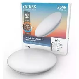 Светильник светодиодный Gauss 2050112 SmartHome наст-потол 25W 2000lm 2700-6500К 198-264V IP20 изм.цвет.тем.+дим