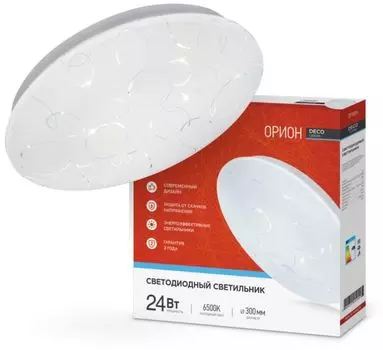 Светильник светодиодный IN HOME 4690612025155 DECO ОРИОН 24Вт 230В 6500К 1560лм 300мм