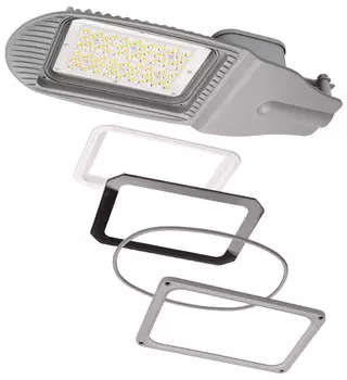 Светильник светодиодный консольный WOLTA Pro ДКУ04-50-102-4К ШБ140х60 ТРАССА 50Вт 4000К IP65 прозрачный