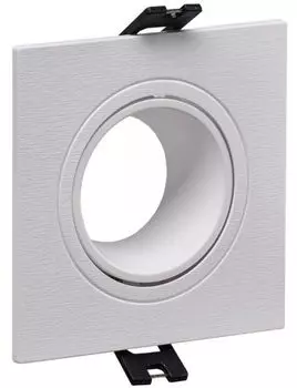 Светильник точечный IEK LT-UVB0-4101-GU05-1-K01 4101 встраиваемый MR16 квадрат пластик белый