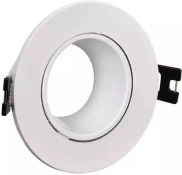 Светильник точечный IEK LT-UVB0-4104-GU05-1-K01 4104 встраиваемый MR16 круг пластик белый