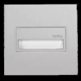 Светильник Zamel 14-211-12 SONA Алюминий/Тепл.бел. в монт.коробку, с квадратной рамкой 14V DC