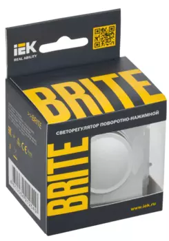 Светорегулятор IEK BR-D20-0600-K47 BRITE поворотно-нажимной 600Вт СС10-1-0-БрА Алюминевый