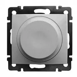Светорегулятор Legrand 770263 Valena CLASSIC - поворотный универсальный 2-проводный 5-300 Вт, цвет алюминий