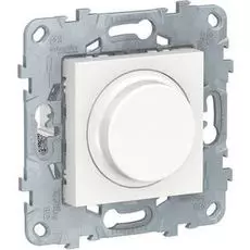 Светорегулятор Schneider Electric NU551418 UnicaNew, белый, LED, поворотно-нажимной, универсальный 5-200Вт