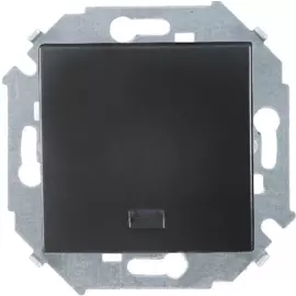 Светорегулятор Simon 1591160-038 кнопочный с подсветкой, 16А, 250В, винт. зажим, графит