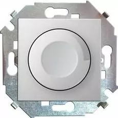 Светорегулятор Simon 1591311-030 Simon 15 Белый поворотно-нажимной, 500Вт, 230В, винт.зажим