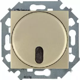 Светорегулятор Simon 1591713-034 с управлением от ИК пульта, проходной, 500Вт, 230В, винтовой зажим, шампань