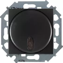 Светорегулятор Simon 1591713-038 с управлением от ИК-пульта, проходной, 500Вт, 230В, винт. зажим, графит