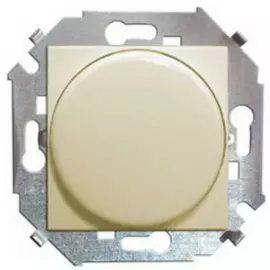 Светорегулятор Simon 1591790-031 Simon 15 Бежевый поворотно-нажимной, проходной, 500Вт, 230В, винт.заж