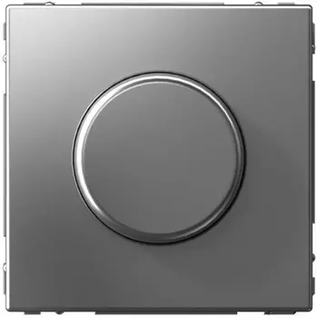 Светорегулятор Systeme Electric GAL000923 ArtGallery поворотно-нажимной LED, RC, 400Вт, механизм, Сталь