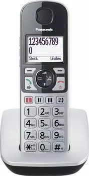 Телефон DECT Panasonic KX-TGE510RUS (для слабослышащих, ударопрочный, 4 экстр. набора, умный звонок, 0 излучения в режиме ожидания)