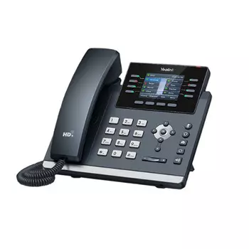 Телефон SIP Yealink SIP-T44W 12 аккаунтов, 2 порта USB, Wi-Fi, цветной экран, BLF, PoE, GigE, без БП