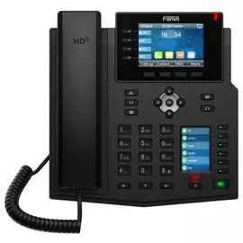 Телефон VoiceIP Fanvil X5U 16 линий SIP, 2 порта Ethernet 10/100/1000, цветной основной дисплей 3,5”, встроенный BlueTooth, IPb6, PoE