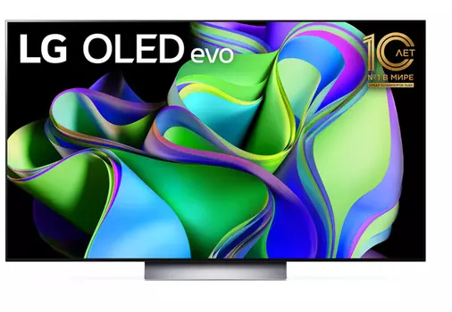 Телевизор OLED LG OLED55C3RLA.ARUB 55", темно-серый/серебристый 4K Ultra HD 120Hz DVB-T DVB-T2 DVB-C DVB-S2 USB WiFi Smart TV
