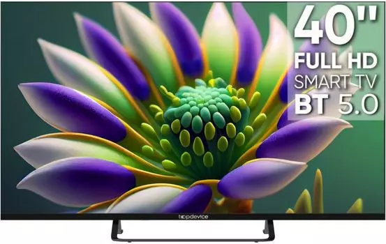 Телевизор TopDevice TDTV40CS04F_BK Frameless FHD ready/T2/S2/CI+/Dolby/AAC/Android 11 Smart (1/8Gb)/black, BT