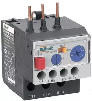 Тепловое реле DEKraft 23110DEK для контакторов 09-18A 2,50-3,60А РТ-03