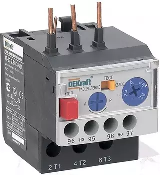 Тепловое реле DEKraft 23112DEK для контакторов 09-18A 4,50-6,30А РТ-03