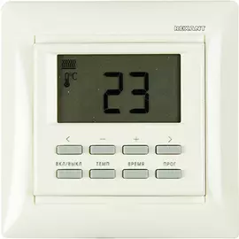 Терморегулятор Rexant RX-527H 51-0569 программируемый, бежевый, совместим с Legrand серии Valena