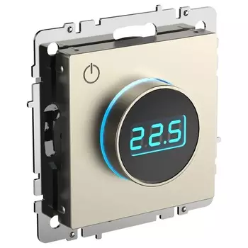Термостат электронный IEK BR-RT11-K37 BRITE с индикацией ТС10-1-БрШ Шампань
