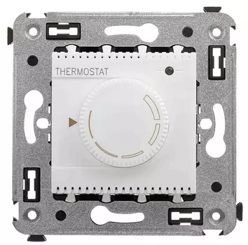 Термостат DKC 4400163 для теплых полов в стену, "Белое облако", 2 модуля, "Avanti"