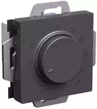 Термостат Systeme Electric ATN001435 AtlasDesign электронный для теплого пола с датчиком, 10A, механизм, Базальт