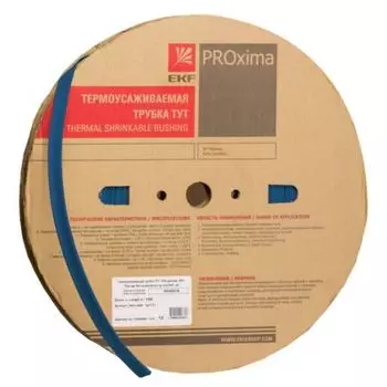 Термоусаживаемая трубка EKF tut-20-g ТУТ нг 20/10 синяя рулон