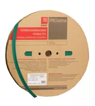 Термоусаживаемая трубка EKF tut-30-j ТУТ нг 30/15 зелёная рулон
