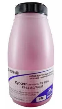 Тонер B&W (Black&White) KST-212M-40 для Kyocera TK-580M, FS-C5150/P6021 Magenta (фл. 40г) 2.8K Standart Tomoegawa фас.Россия