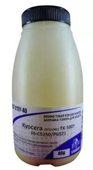 Тонер B&W (Black&White) KST-212Y-40 для Kyocera TK-580Y, FS-C5150/P6021 Yellow (фл. 40г) 2.8K Standart Tomoegawa фас.Россия