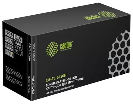 Тонер Cactus CS-RK-TL-5120H черный флакон 200гр. (в компл.:чип) для принтера Pantum BP5100DN/BP5100DW
