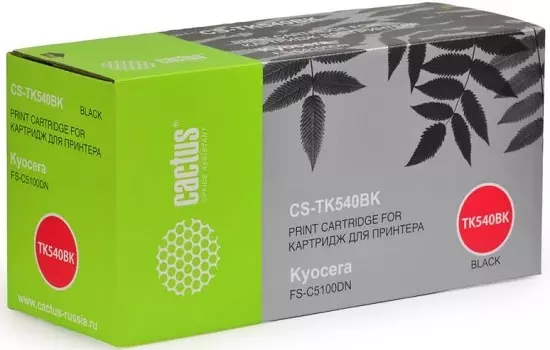 Тонер-картридж Cactus CS-TK540BK черный для FS-C5100DN (5000стр.)