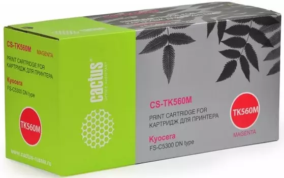 Тонер-картридж Cactus CS-TK560M пурпурный для Kyocera FS-C5300 DN type (10000стр.)