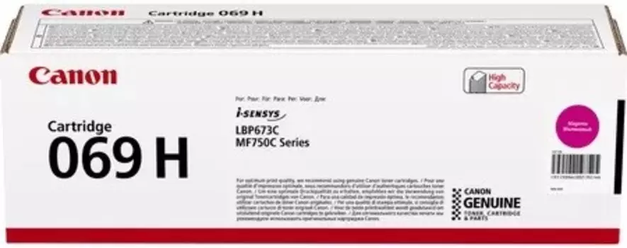 Тонер-картридж Canon 069M H 5096C002 красный для MF752Cdw/MF754Cdw/LBP673Cdw 5500 стр.