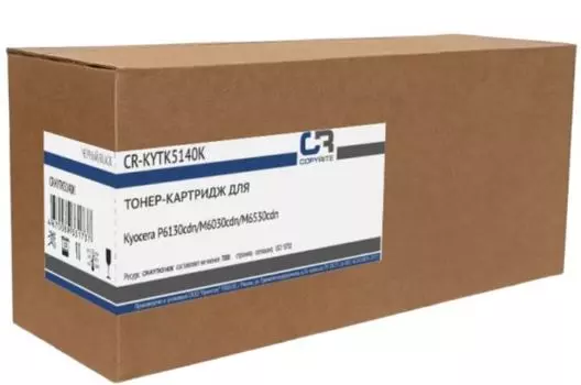 Тонер-картридж CopyRite CR-KYTK5140K для Kyocera P6130cdn/M6030cdn/M6530cdn TK-5140K, 7000 стр, black
