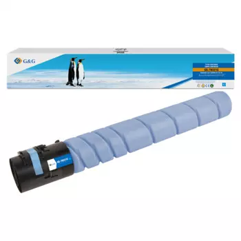Тонер-картридж G&G GG-TN221C для Konica Minolta bizhub C227/bizhub C287 голубой без чипа 21000 стр TN-221C A8K3450