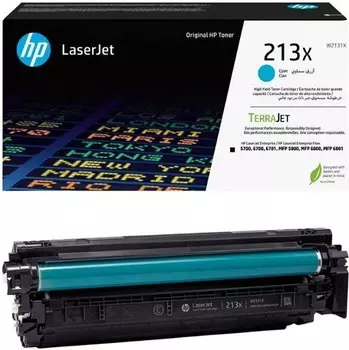 Тонер-картридж HP 213X W2131X голубой (6000 стр)