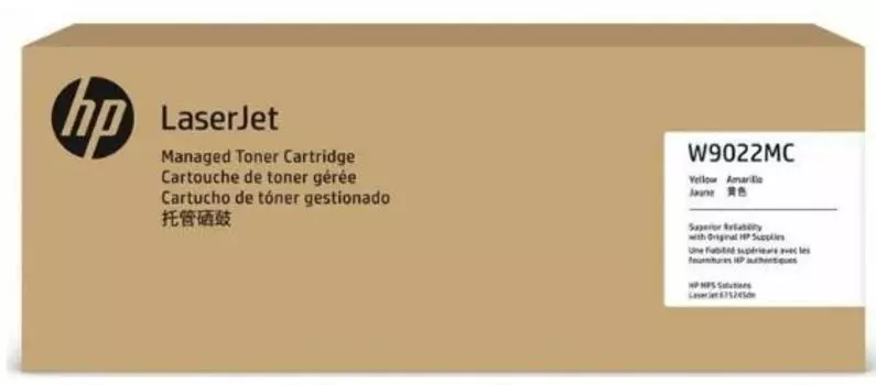 Тонер-картридж HP W9022MC желтый (35000 стр) для HP Color LaserJet E75245dn