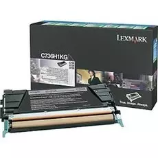 Тонер-картридж Lexmark C736H1KG черный для C73X/X73X (12 000 стр)