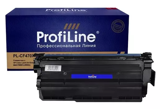 Тонер-картридж ProfiLine PL-CF470X (№657X) PL_CF470X_BK для HP Color LaserJet Enterprise M681dh/M681f/M681z/M682z black 28000 копий