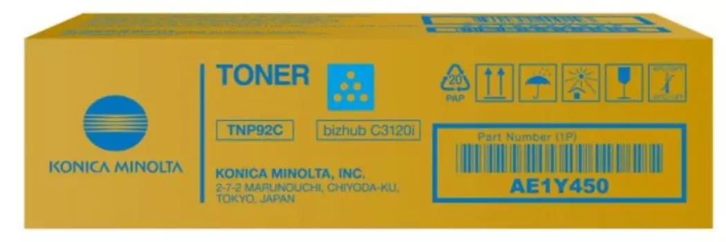 Тонер Konica Minolta TNP-92C AE1Y450 для bizhub C3210i голубой 4 000 стр
