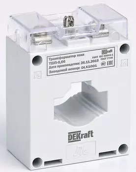Трансформатор DEKraft 50105DEK тока ТШП-0,66 0,5S 250/5 5ВА, диаметр 30мм