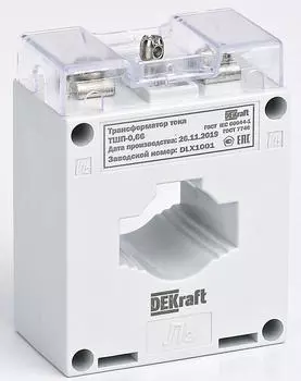 Трансформатор DEKraft 50106DEK тока ТШП-0,66 0,5S 300/5 5ВА, диаметр 30мм