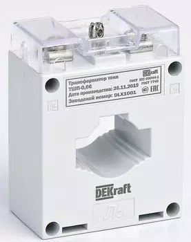 Трансформатор DEKraft 50136DEK тока ТШП-0,66 0,5 200/5 5ВА, диаметр 30мм