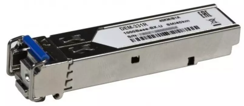 Трансивер D-link 331R/40KM/B1A 1x1000Base-BX-U (Tx:1310 нм, Rx:1550 нм) для одномодового оптического кабеля 40 км