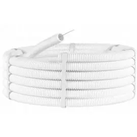 Труба гофрированная DKC 81850 ПЛЛ гибкая не содержит галогенов д.50мм, ПВ-0, с протяжкой, цвет белый, "Octopus" (уп15м)