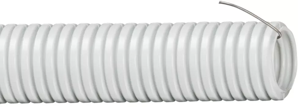 Труба гофрированная IEK CTG20-20-K41-010I ПВХ 20мм с протяжкой серая (10м)
